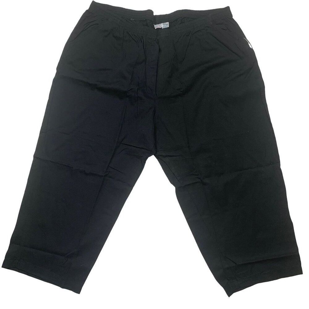 Only Necessities Black Elastic Waist Plus Size Womens Pants 32WP